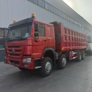Quality SINOTRUK RED HOWO 400HP 8×4 TIPPER DUMP TRUCK LHD wholesale