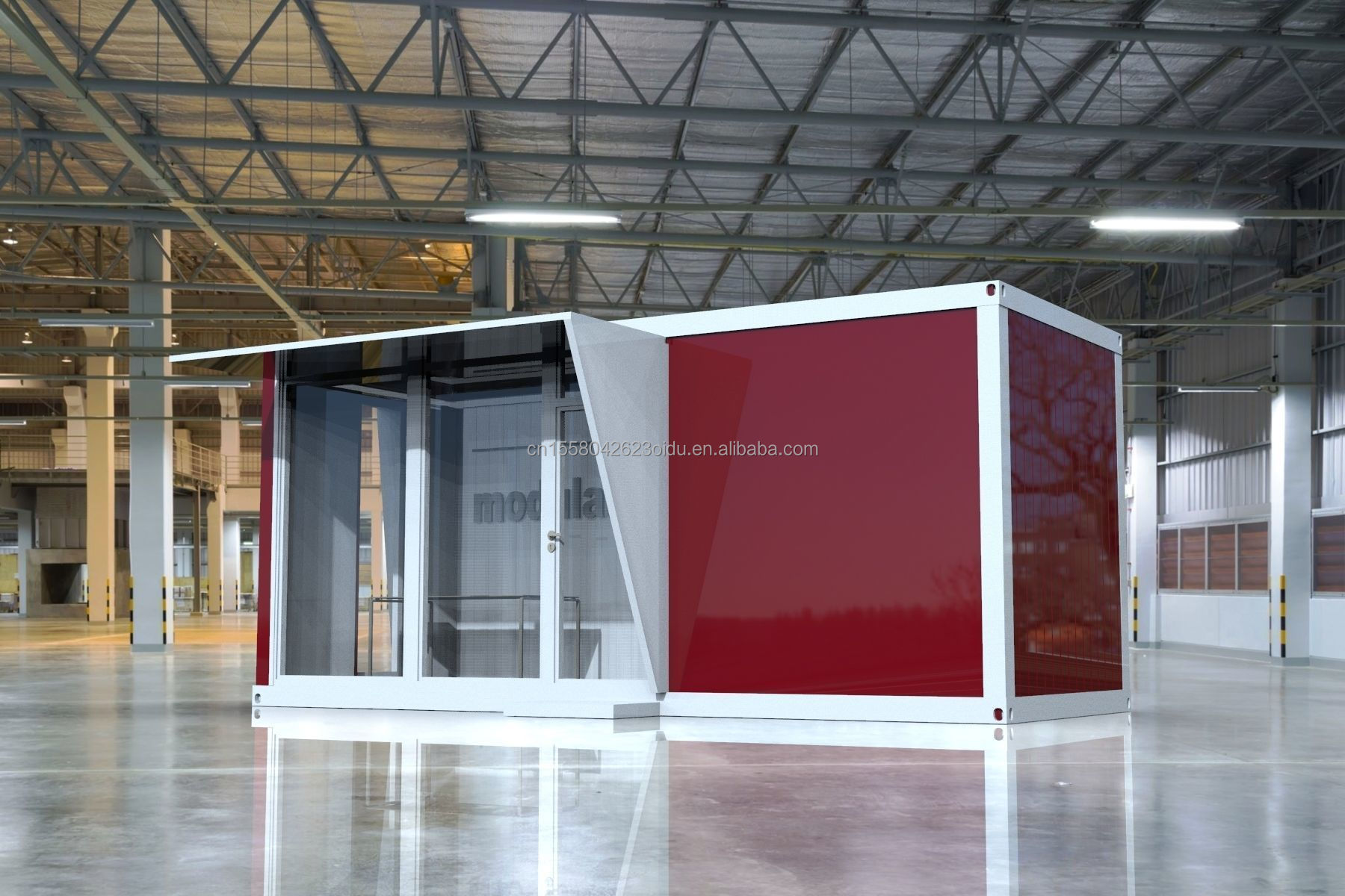 Main Structure Galvanized Steel Square Tubes Outdoor Food Store Sentry Box Coffee Shop Clothing Container