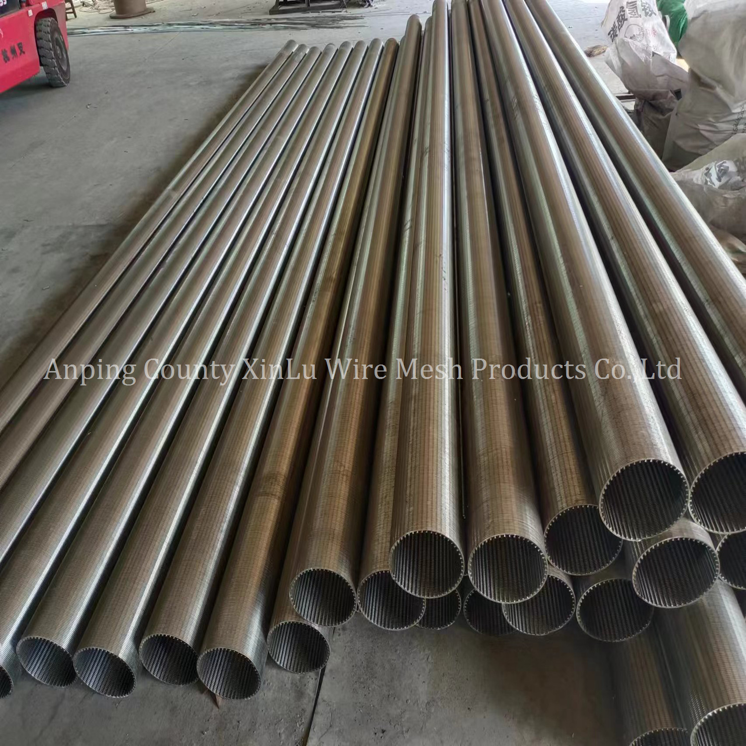 Johnson Wedge Wire Screen Pipe Anti Rust Continuous Slotted Steel Tube