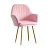 Buy cheap Antirust Pink Stainless Steel Frame Chairs 47cm Width Simple Dining Room Chairs from wholesalers