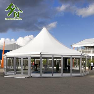 Quality Diameter 10m Multi Sided Hexagonal Aluminum Tent Hotel Events Glass Wall wholesale