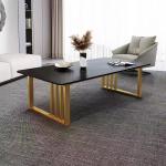 Stainless Steel Marble Table Top Tea Serving Table For Serving