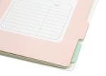 Metal Spiral Presentation Book B5 Diecutting Wood Grain Hard Cover With Index
