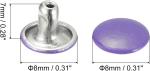 Bright Finish 9mm Double Cap Purple Rivets for Leather Craft Stainless Steel