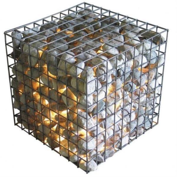 Cheap Welded Galvanized Gabion Box 2x1x0.5m Stone Wire Cages For Garden Fence for sale
