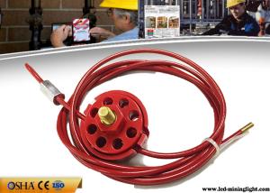 Quality Safety Lock Out With Padlocks ABS Red Wheel Type Cable Lockout 2 / 5 / 10M Cable wholesale
