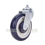 5 Inch Shopping Cart Casters PU Castor Wheels 125mm For Trolley