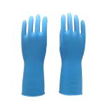 Kitchen Household Rubber Gloves Latex Flocklined Physical Resistance