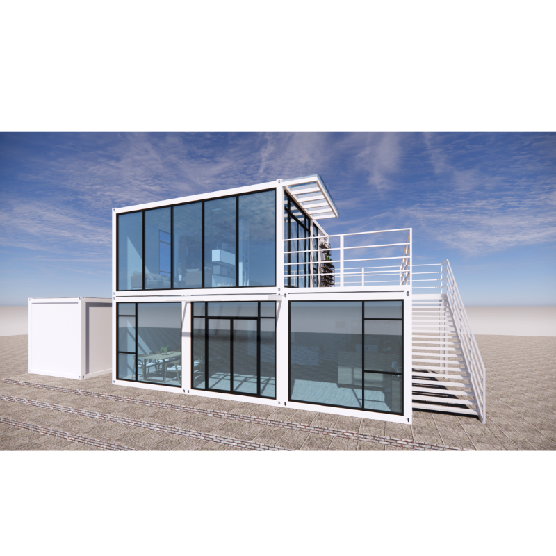 Galvanized Steel Square Tubes Customizable Prefabricated Container for Family Living or Office Combination Solution