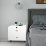 Room Furniture Smart Bedside Table Fingerprint Lock Wireless Charging Pocket