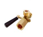 DIN Standard Brass 3 Way Gauge Cock Valve With Brass Nut