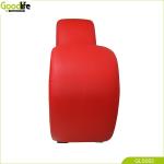 OEM Wooden Leather Sex Couch Sponge Filled Curved 43cm Height