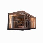 30ft Prefabricated Wooden Glass House Sunshine House Container Prefabricated