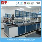 All Wood Corrosion Resistance Lab Island Bench Chemistry Lab Furniture