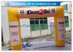 Yellow Inflatable Finish Arch With Blower 0.6mm PVC Tarpaulin