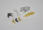 OEM Fake Flash Gold Foil Body Hand Sticker Custom Metallic Temporary Tattoo