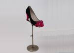 Adjustable Height Shoes Store Display Props , Metal Footwear Display Stands