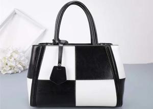 Quality Famous Brand Contrast Color Grid Platinum Bag , Women ' S Over Shoulder Handbags wholesale