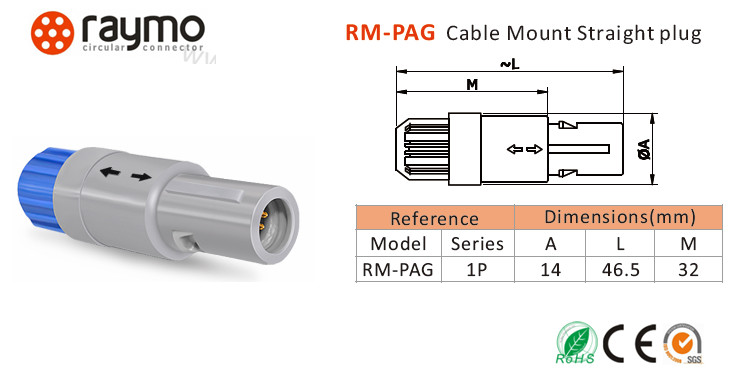 PSU Shell 4pin Plastic Push Pull Connector Medical Equipment Power Connector