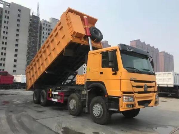 LHD Used 12 Wheel Wheeler 8X4 336HP 375HP HOWO Dump Dumper Truck Max Speed 75 Km