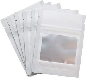 Quality Smell Proof Foil Mylar Resealable Pouch Laminated Packaging Bags With Clear Window wholesale