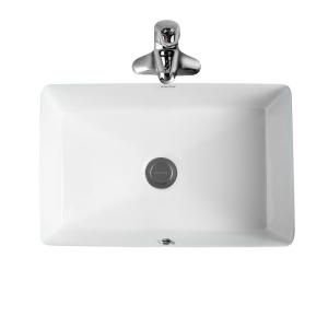 Quality Bathroom Ceramic Under Counter Top Wash Basin Rectangle Shape wholesale