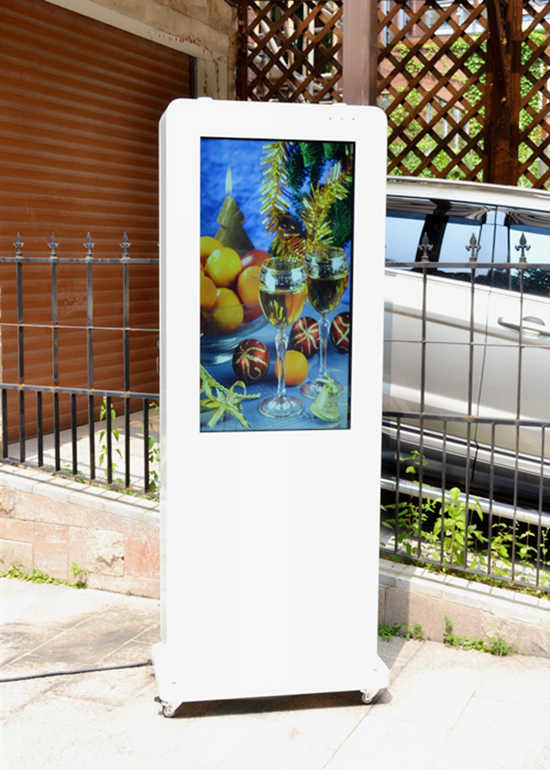 Maxbright 43" Outdoor Advertising Kiosk Dual Face High Bright IP65