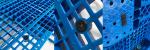 3 Runners Heavy Duty Plastic Storage Pallets 1200*1200*160mm With Steel Tubes