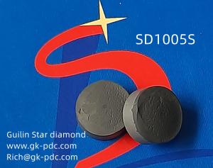 Quality SD1105 Polycrystalline Diamond Cutters OEM ODM Peach Shaped For Drill Bits wholesale
