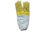 #13 Yellow Goat Skin And Smoothy Leather Wrist Protector And White Cloth Sleeve