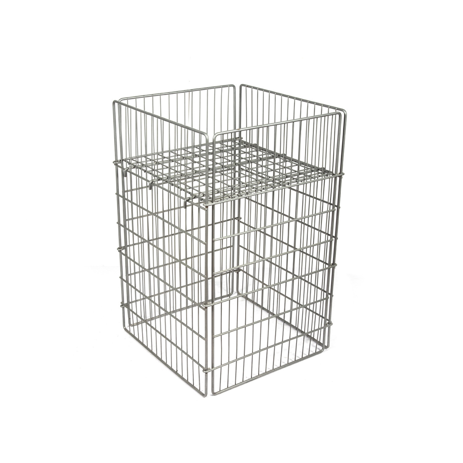 Lightweight Foldable Wire Dump Bin 5.8*2.8mm Supermarket Wire Mesh Cage