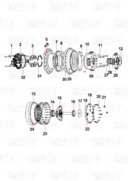 SY365C Excavator Travel Drive Catalog Varies Depending on Model Transported in