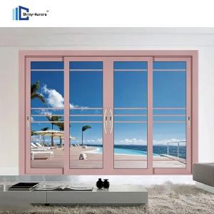 Quality 6063-T5 Aluminium Profile Sliding Door , Broken Bridge Aluminium Bathroom Sliding Door wholesale