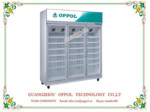 Quality OP-904 OEM Design Factory Price Triple Solid Doors Upright Display Freezer wholesale