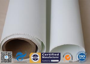 Quality White PU Coated / Silicone Coated Fiberglass Fabric For Welding Spark Protection wholesale