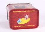 Food grade Tinplate Metal Square Coffee Tins Box Containers With Hinged Lid