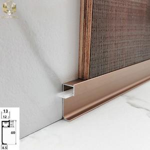 Quality Pre-Painted Aluminium Skirting Profile 2.5m Length With UV Protection Coating wholesale