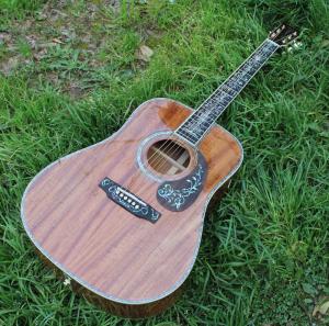 Quality Factory 41 inch Koa wood acoustic guitar,Ebony fingerboard Abalone inlays D45k style koa guitar,Free shipping wholesale