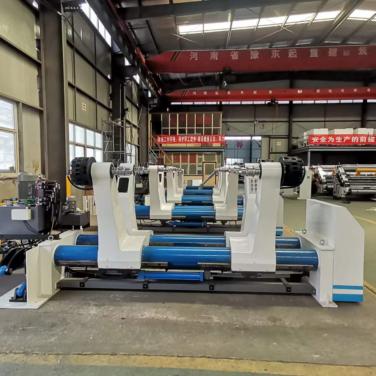 Automatic 380v Hydraulic Paper Mill Roll Stand Shaftless To Cardboard Production Line