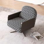 Sleeper Couch Single Seater Armchair Rotating Sofa For Bedroom Mocha Italian