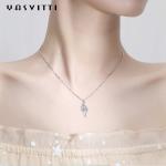 8g 28mm Angel Feather Necklace Silver Hypoallergenic Sterling Silver Necklace