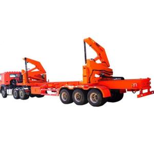 China 20 40Ft 37 40 45 Ton Side Loading Container Trailer on sale