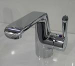 Modern Deck Mounted Basin Mixer Faucet / Single Hole Chrome Basin Mixer Taps HN