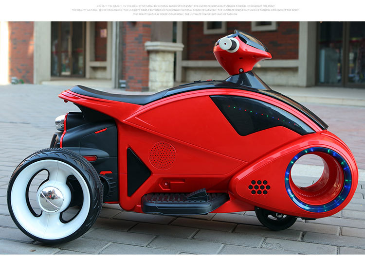 3-wheel Electric Ride On Car with Early Education One-click Start Third Wheel Battery
