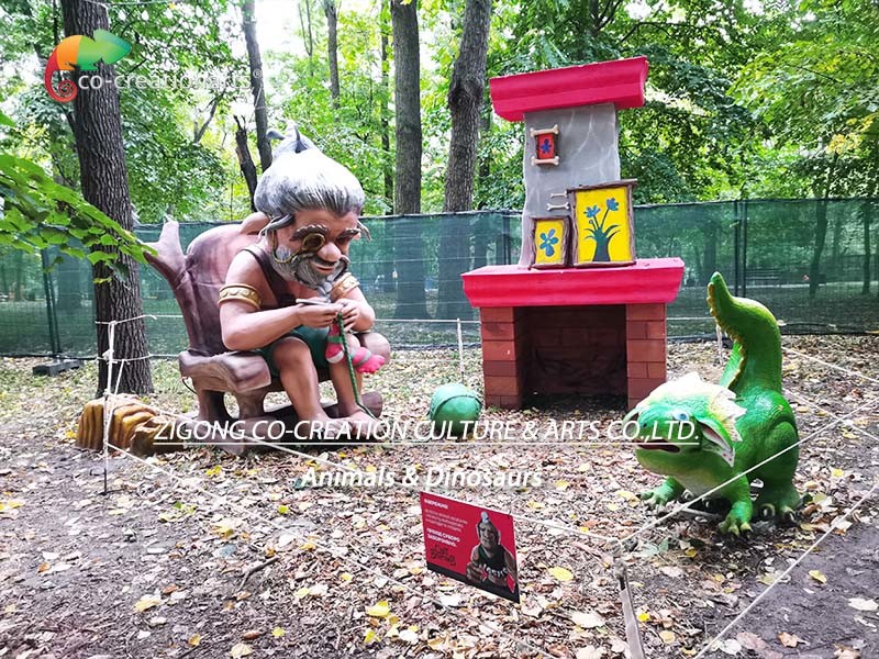 Outdoor Decor Custom Made Animatronics Metal Frame Giant Character