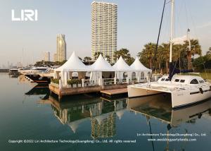 Quality Parties 5m X 5m White PVC Pagoda Tents With Clear Arch Windows wholesale