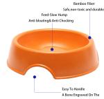 Anti Skid Natural Straw Plastic Slow Feed Dog Bowl Eco Friendly High Polish