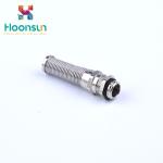 Spiral Metal M12 - M30 Nickel Plated Brass Cable Gland With Anti Bending Spring