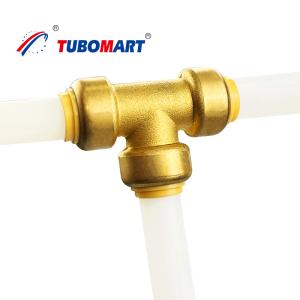 Quality Brass Push Quick Connect Fittings Lead Free PEX AL PEX Pipe Fittings wholesale