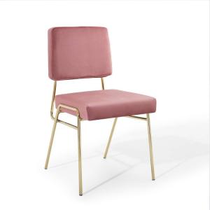 Quality Dense Foam 83cm Elegance Gold Steel 5.4KG Velvet Leisure Chair wholesale